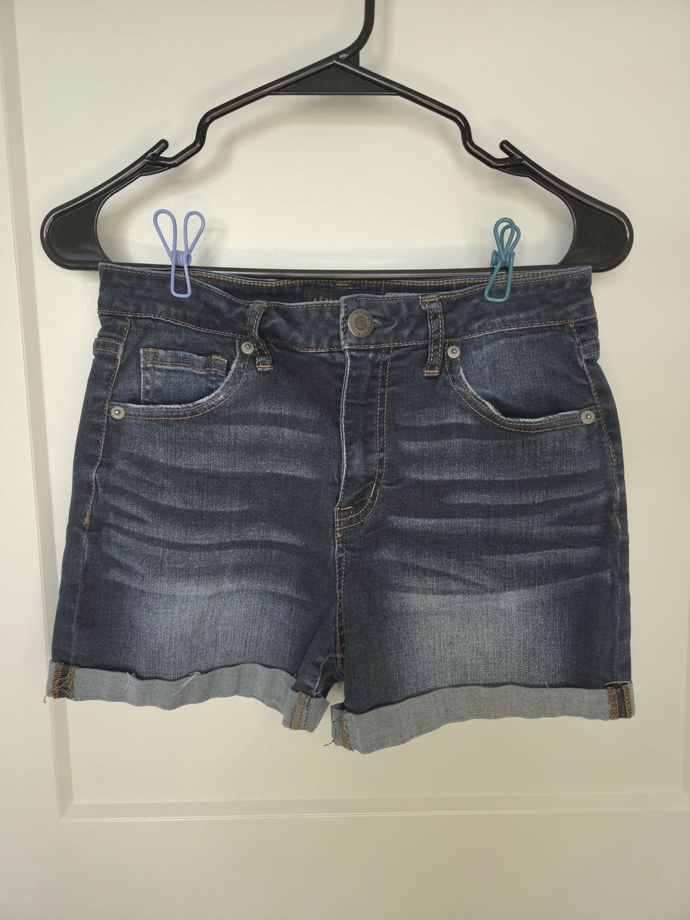 Aeropostale Dark Blue Denim Jean Shorts. Size 8. #TB
